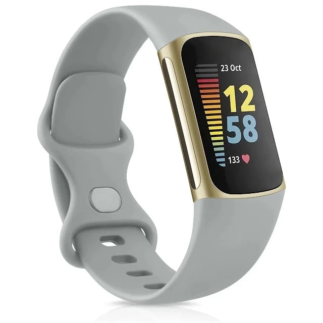 Armband für Fitbit Charge 5 Uhr hellgrau
