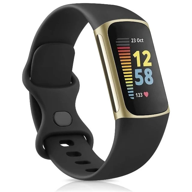 Armband für Fitbit Charge 5 Uhr schwarz