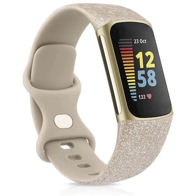 Armband für Fitbit Charge 5 Uhr glänzendes gold