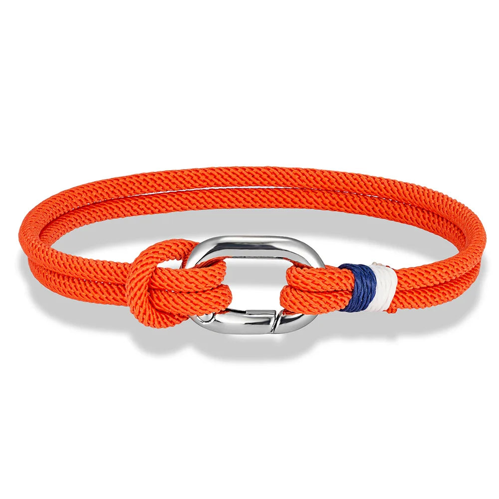 Geflochtenes nautisches Armband aus Seil mit Knoten für Herren oder Damen 