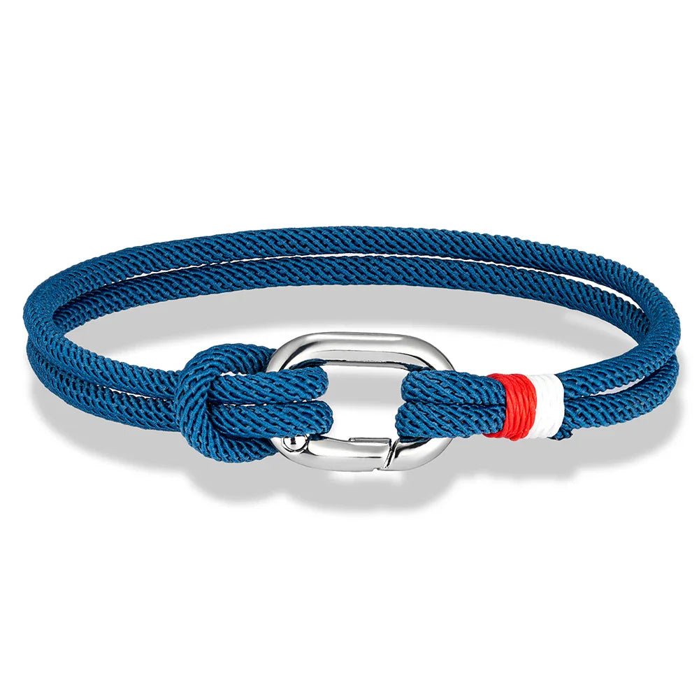 Geflochtenes nautisches Armband aus Seil mit Knoten für Herren oder Damen 