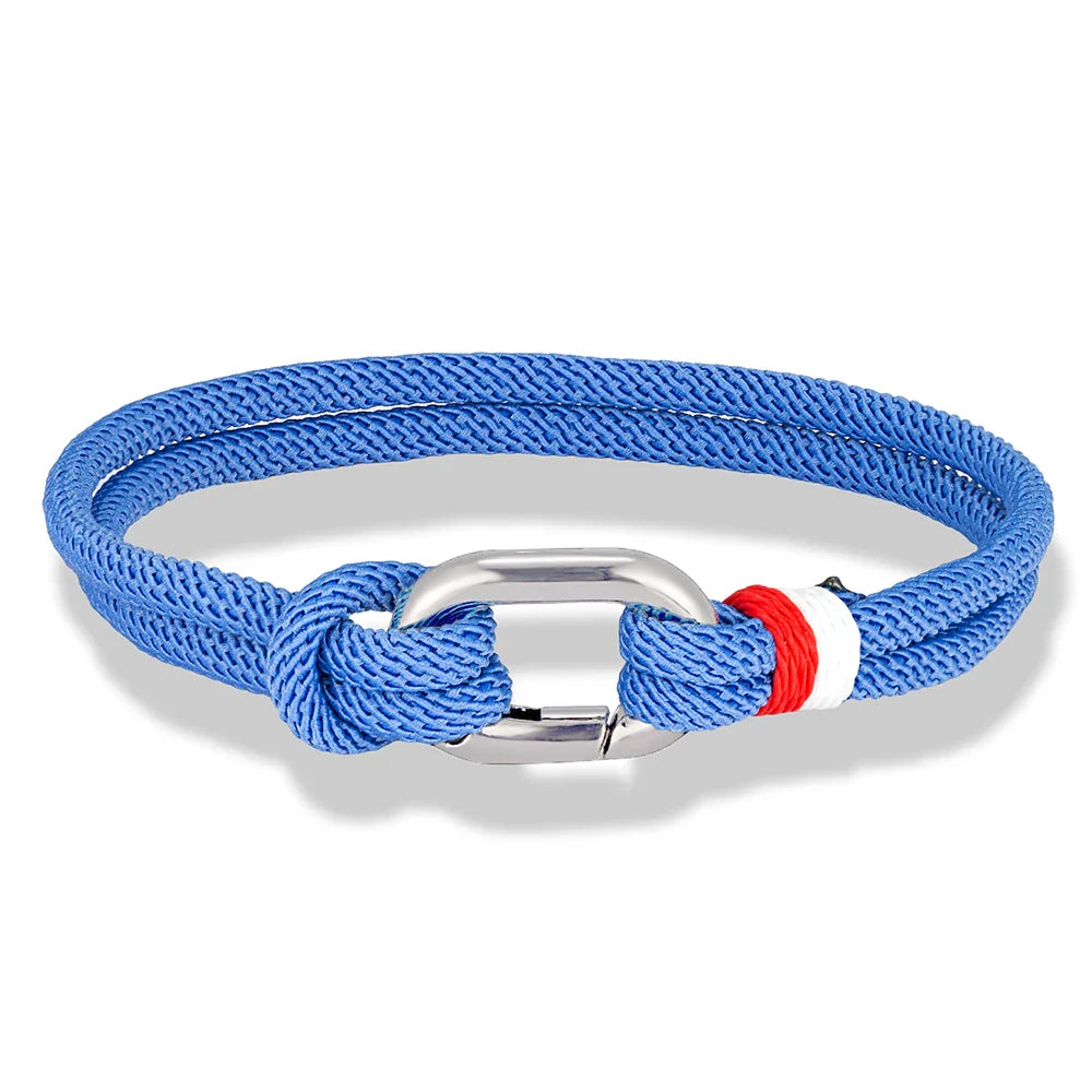 Geflochtenes nautisches Armband aus Seil mit Knoten für Herren oder Damen 