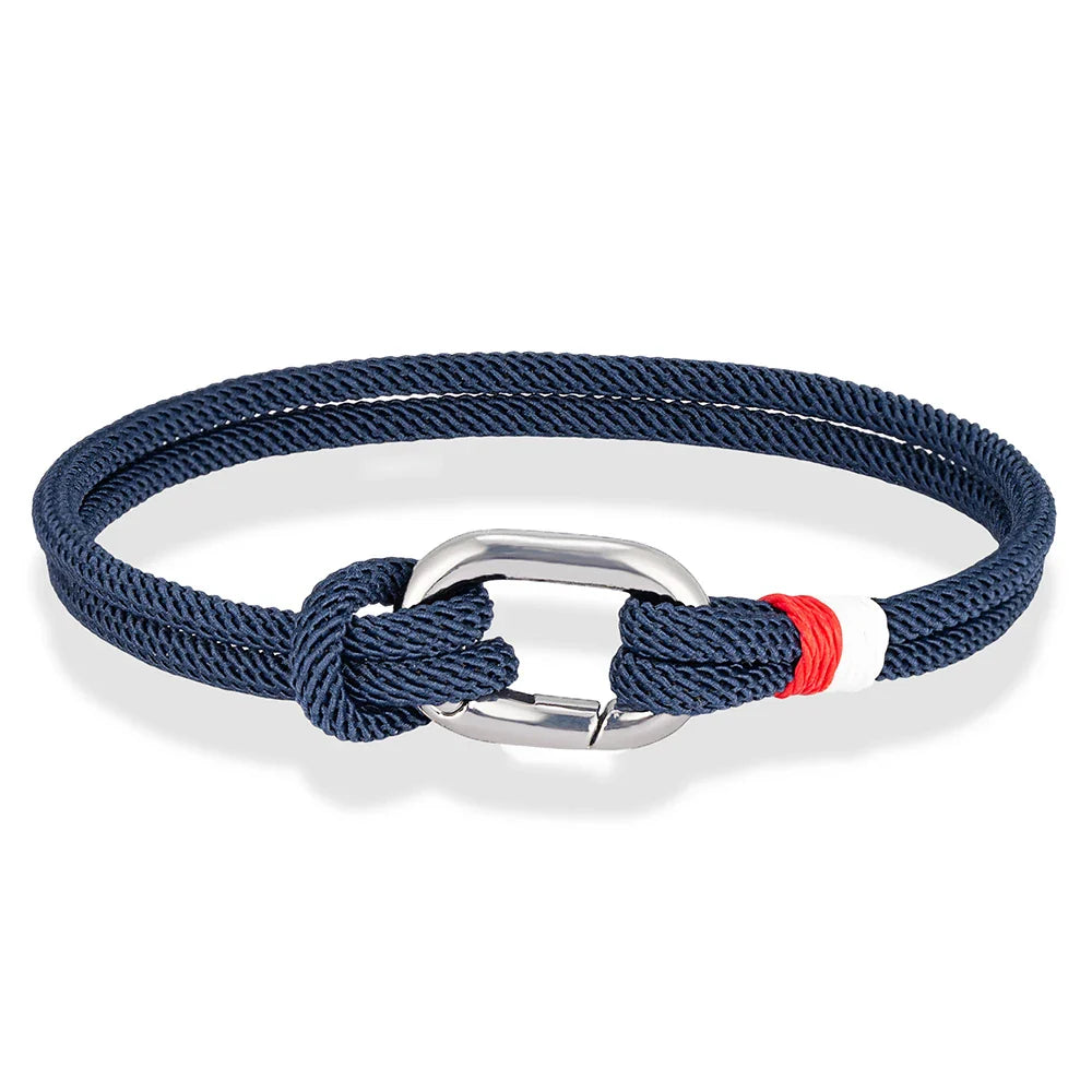 Geflochtenes nautisches Armband aus Seil mit Knoten für Herren oder Damen 