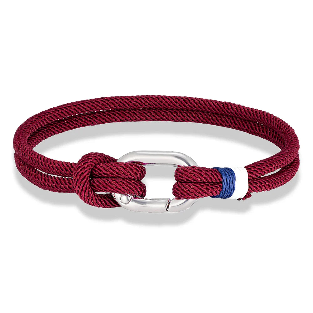 Geflochtenes nautisches Armband aus Seil mit Knoten für Herren oder Damen 