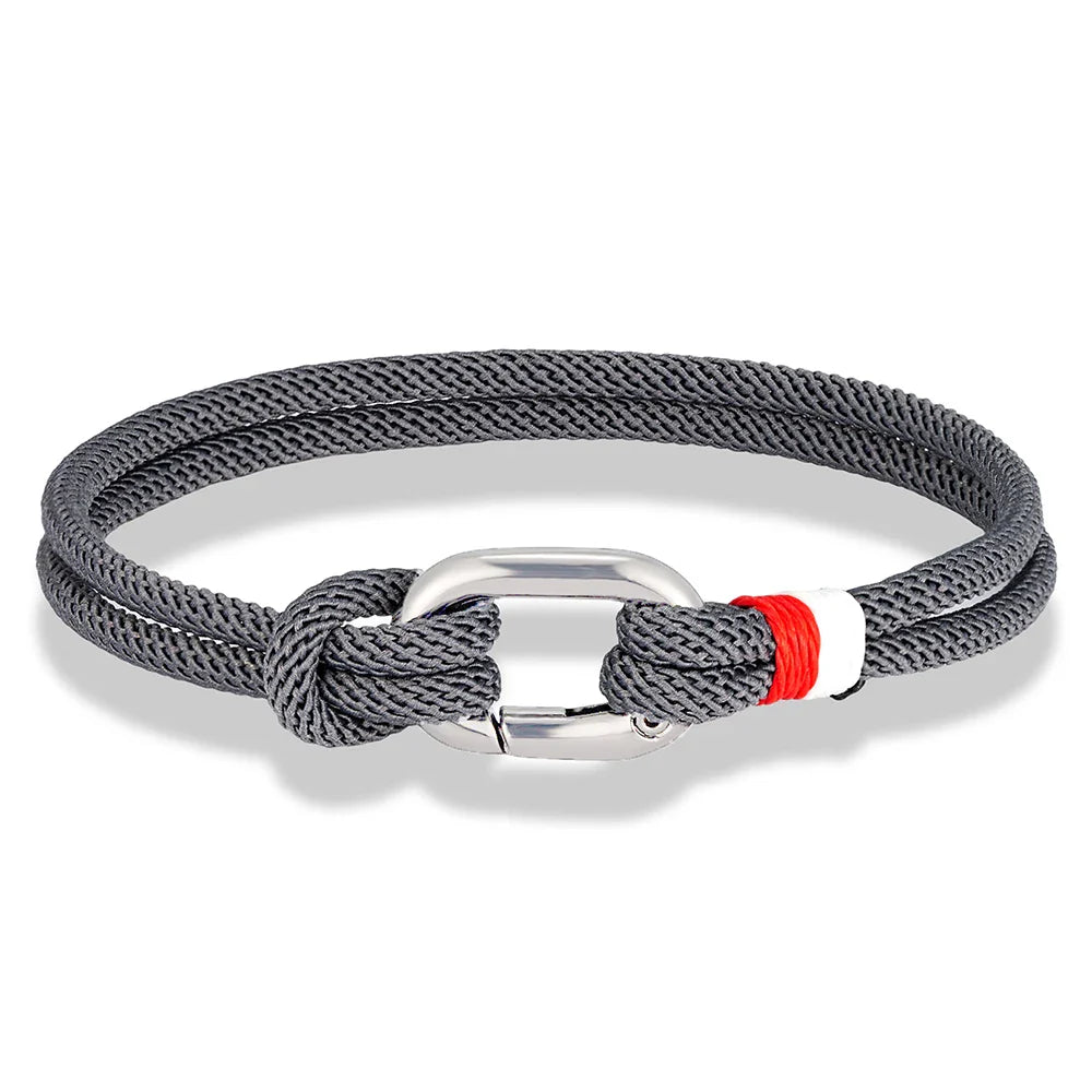 Geflochtenes nautisches Armband aus Seil mit Knoten für Herren oder Damen 