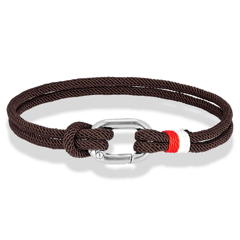 Geflochtenes nautisches Armband aus Seil mit Knoten für Herren oder Damen 