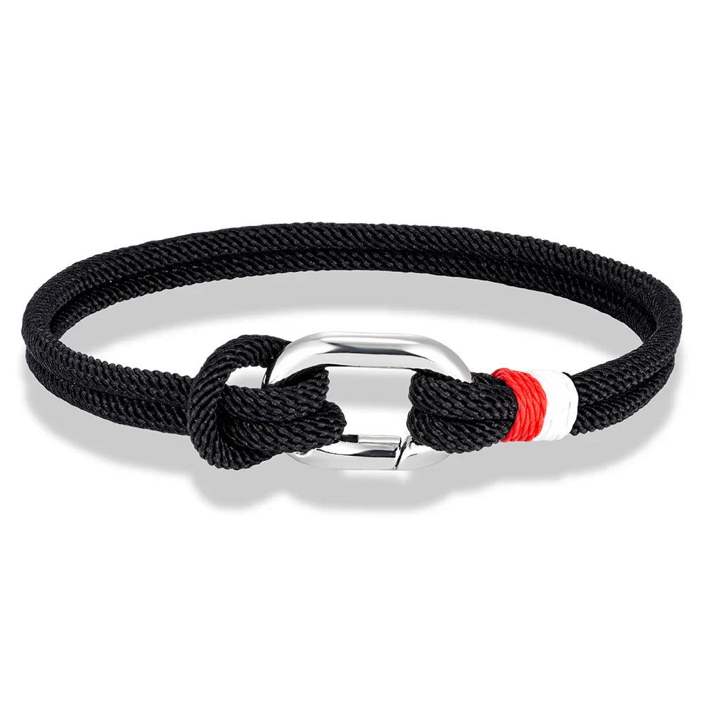 Geflochtenes nautisches Armband aus Seil mit Knoten für Herren oder Damen 