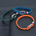 Nautisches Armband aus geflochtener Kordel mit Knoten für Herren oder Damen, orange