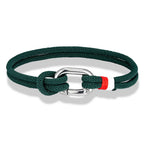Nautisches Armband aus geflochtener Kordel mit Knoten für Herren oder Damen, grün
