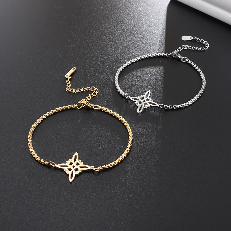 Hexenknoten Armband Gold oder Silber