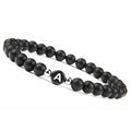 Schwarzes Armband mit Initiale a