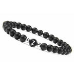 Schwarzes Armband mit Initiale z