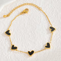 Armband mit Herz-Farbmuster schwarz