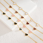 Armband mit Herz-Farbmuster schwarz