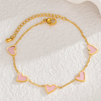 Armband mit Herz-Farbmuster rosa