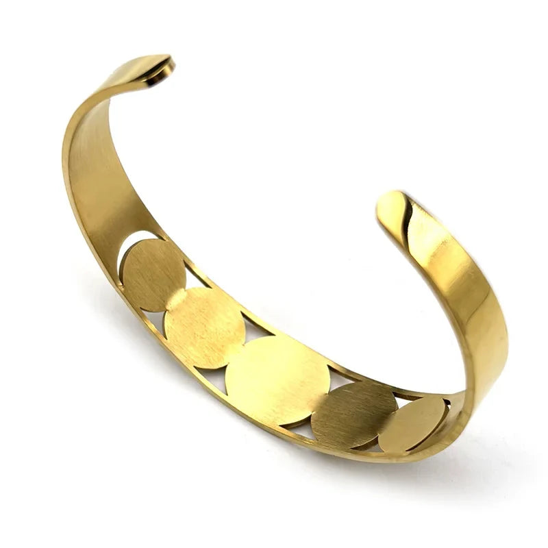 Offenes Armband mit hebräischen Buchstaben aus Gold