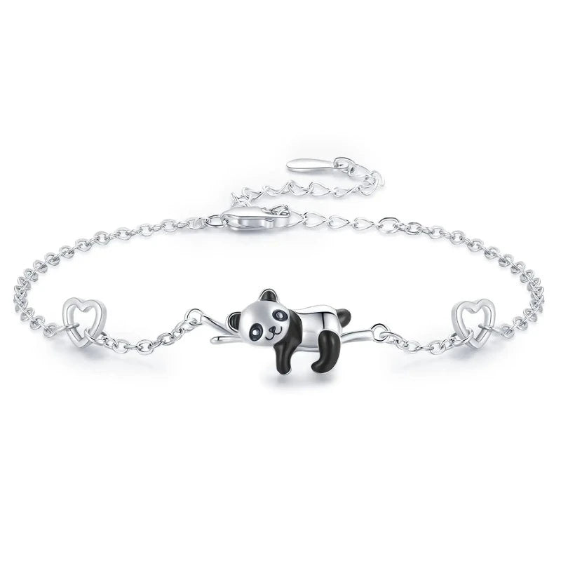 Silbernes Panda-Armband