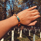 Armband Perlen Planeten Sonnensystem 7 Chakren