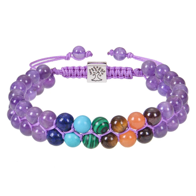 7-Chakra-Steinarmband Amethyst
