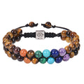 7 Chakra Stein Armband Tigerauge