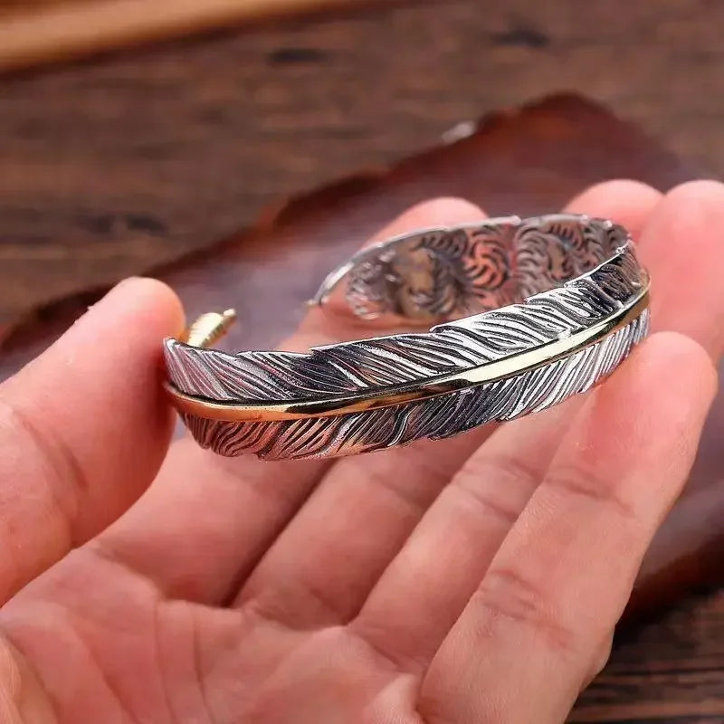 Ethnisches Federarmband für Frauen oder Männer