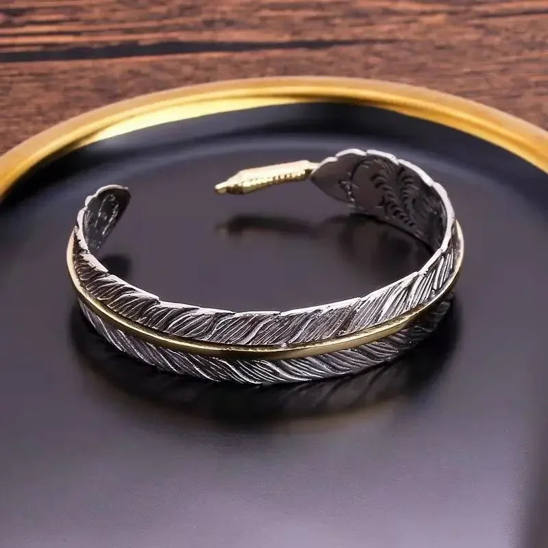 Ethnisches Federarmband für Frauen oder Männer