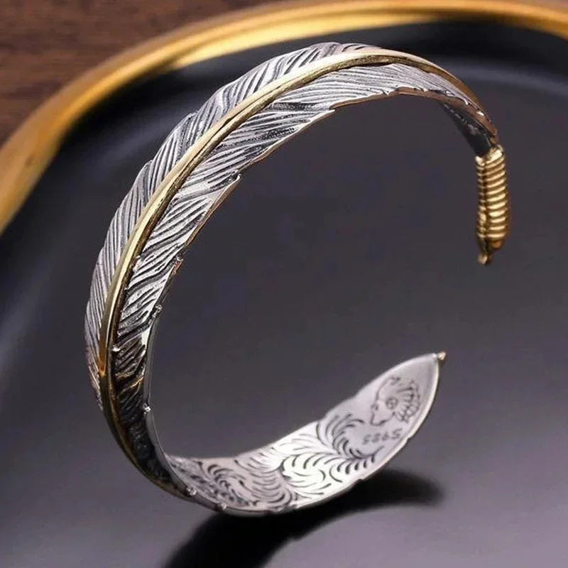 Ethnisches Federarmband für Frauen oder Männer