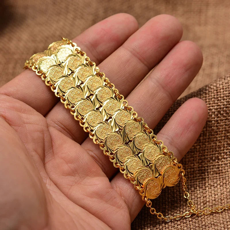 Armband für muslimische arabische Frauen in doppeltem Gold