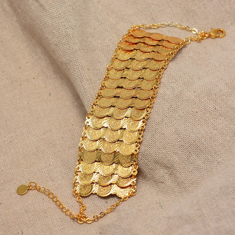 Armband für muslimische arabische Frauen in dreifachem Gold