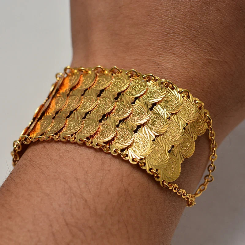Armband für muslimische arabische Frauen in dreifachem Gold