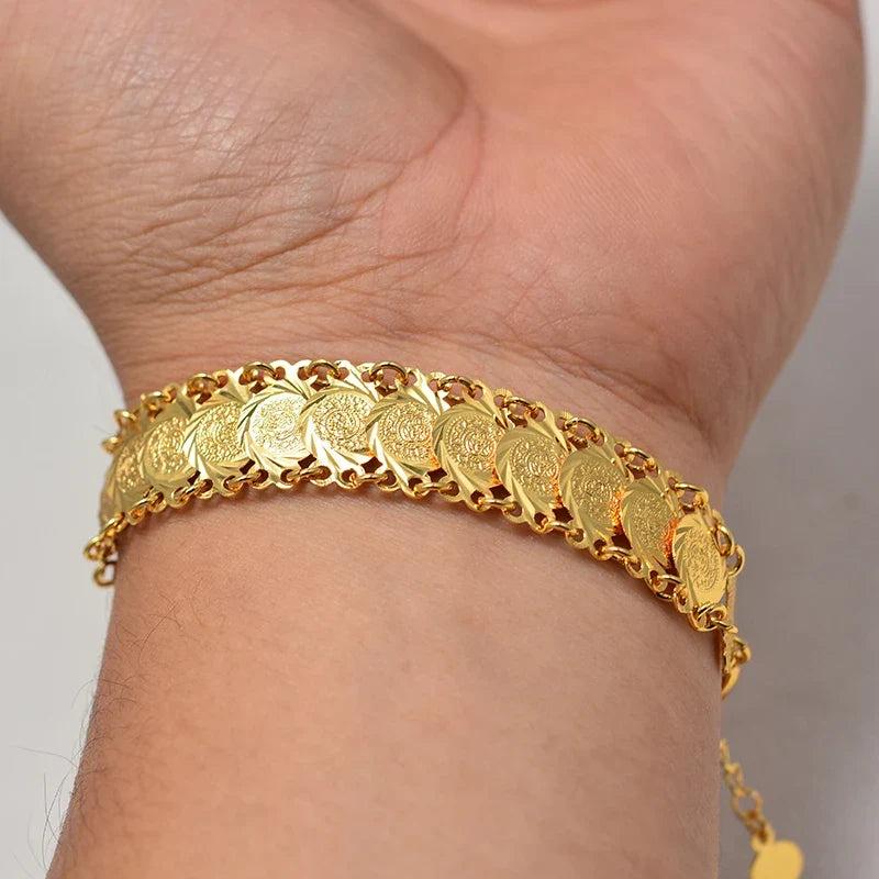 Armband für muslimische arabische Frauen in einfachem Gold