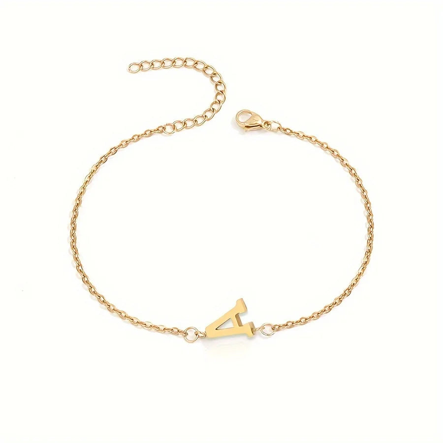 Personalisierbares Armband für Damen mit Initiale Gold a