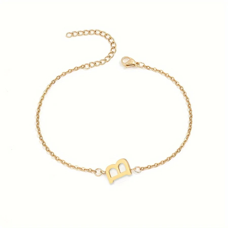 Personalisierbares Armband für Damen mit Initiale Gold b