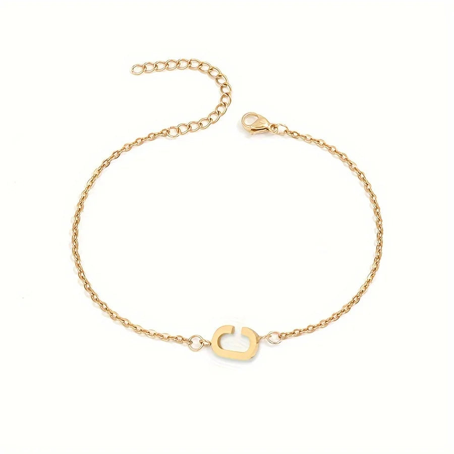 Personalisierbares Armband für Damen mit Initiale Gold c