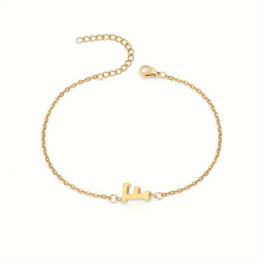 Personalisierbares Armband für Damen mit Initiale Gold f