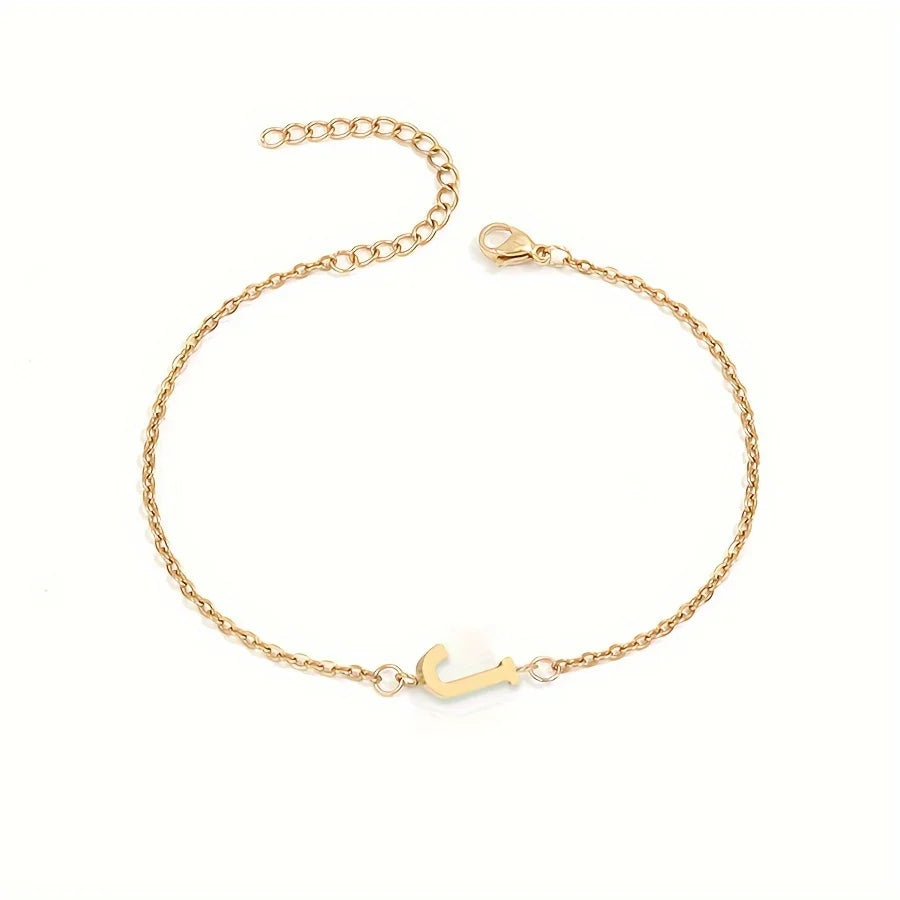 Personalisierbares Armband für Damen mit Initiale Gold j