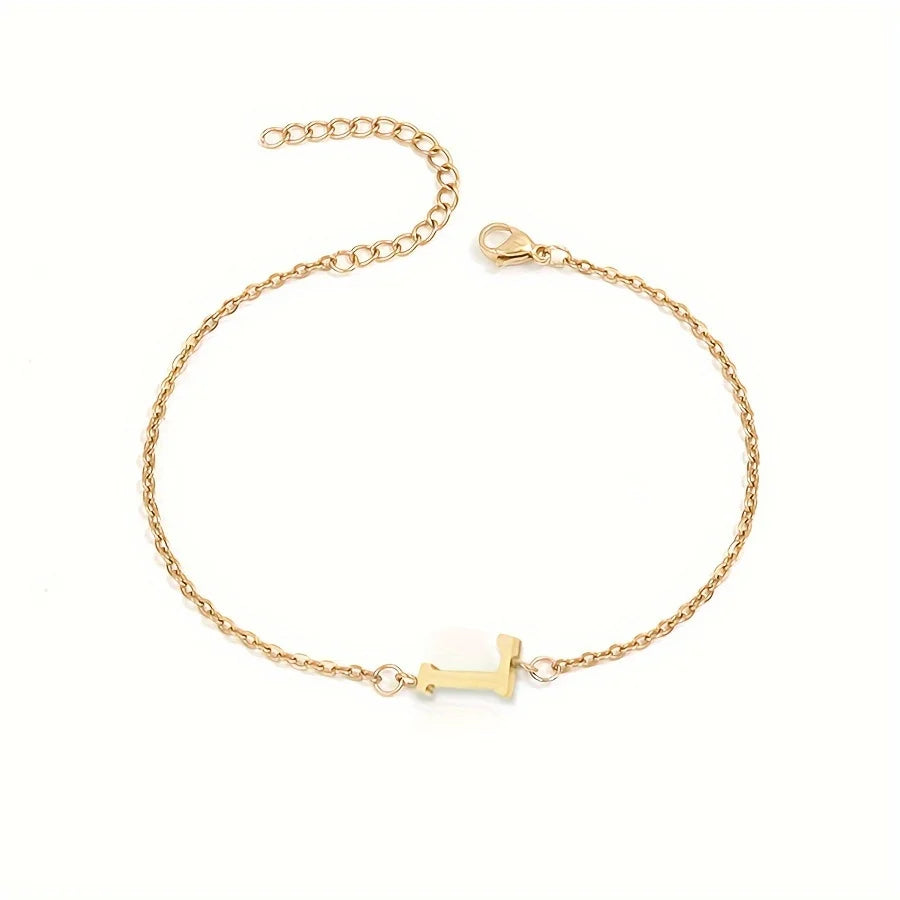 Personalisierbares Armband für Damen mit Initiale Gold l