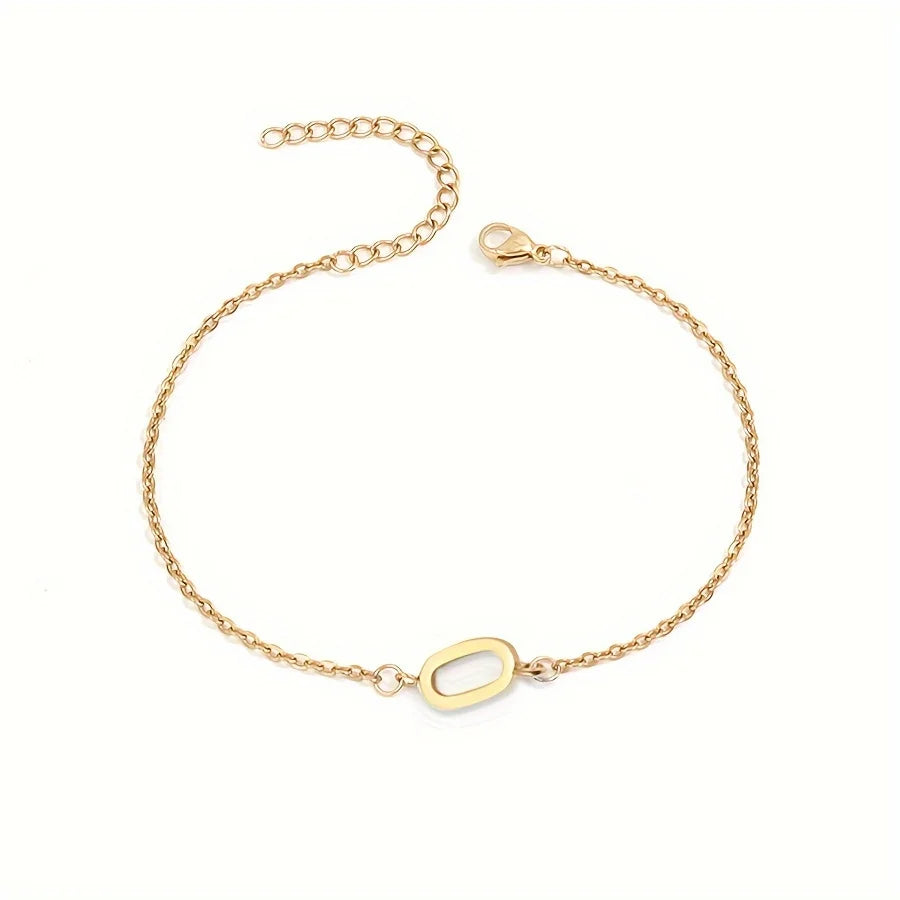 Personalisierbares Armband für Damen mit Initiale Gold o