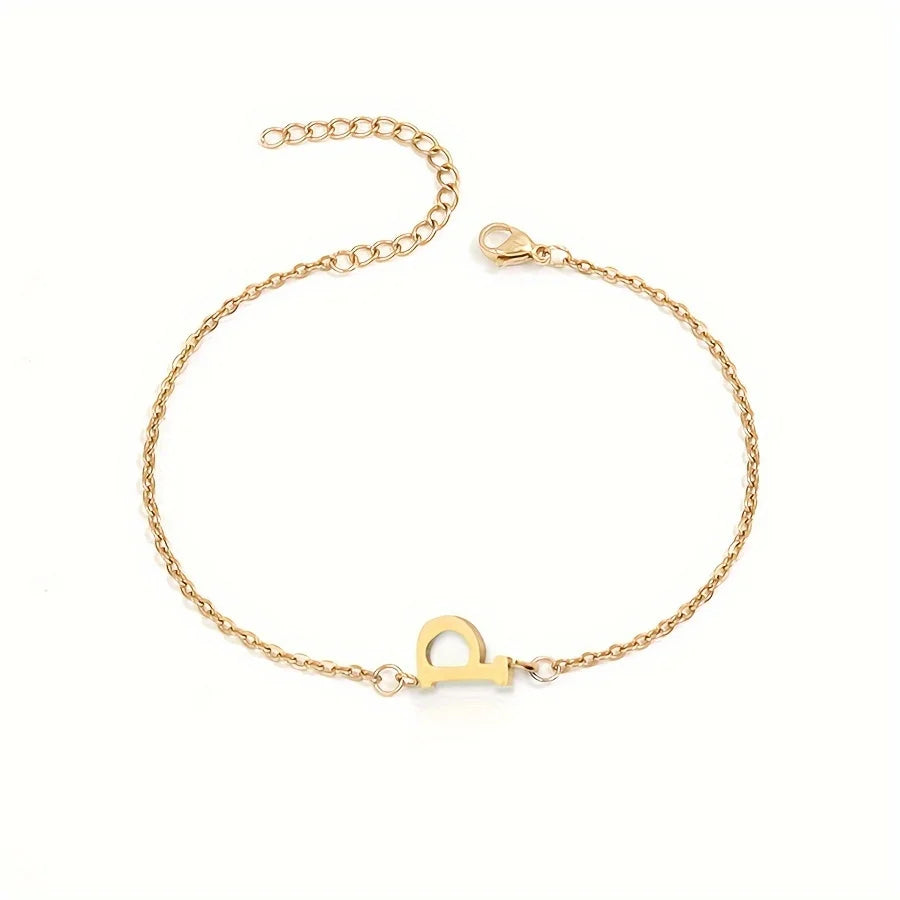 Personalisierbares Armband für Damen mit Initiale Gold p