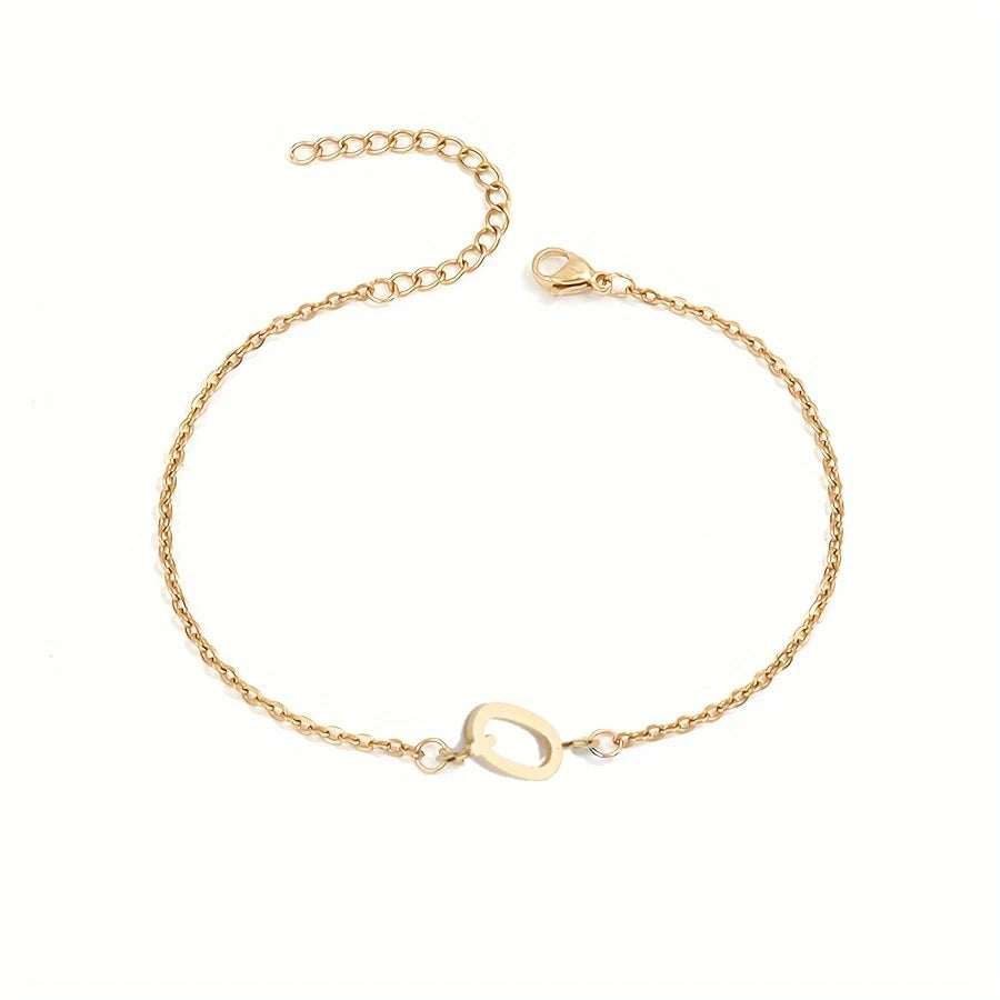 Personalisierbares Armband für Damen mit Initiale Gold o