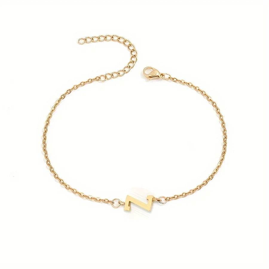 Personalisierbares Armband für Damen mit Initiale Gold z