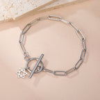 Armband für Damen mit Anhänger des Davidsterns, jüdisches Symbol, Silber