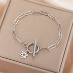 Armband für Damen mit Anhänger des Davidsterns, jüdisches Symbol, Silber
