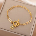 Armband für Damen mit Anhänger des Davidsterns, jüdisches Symbol, Gold