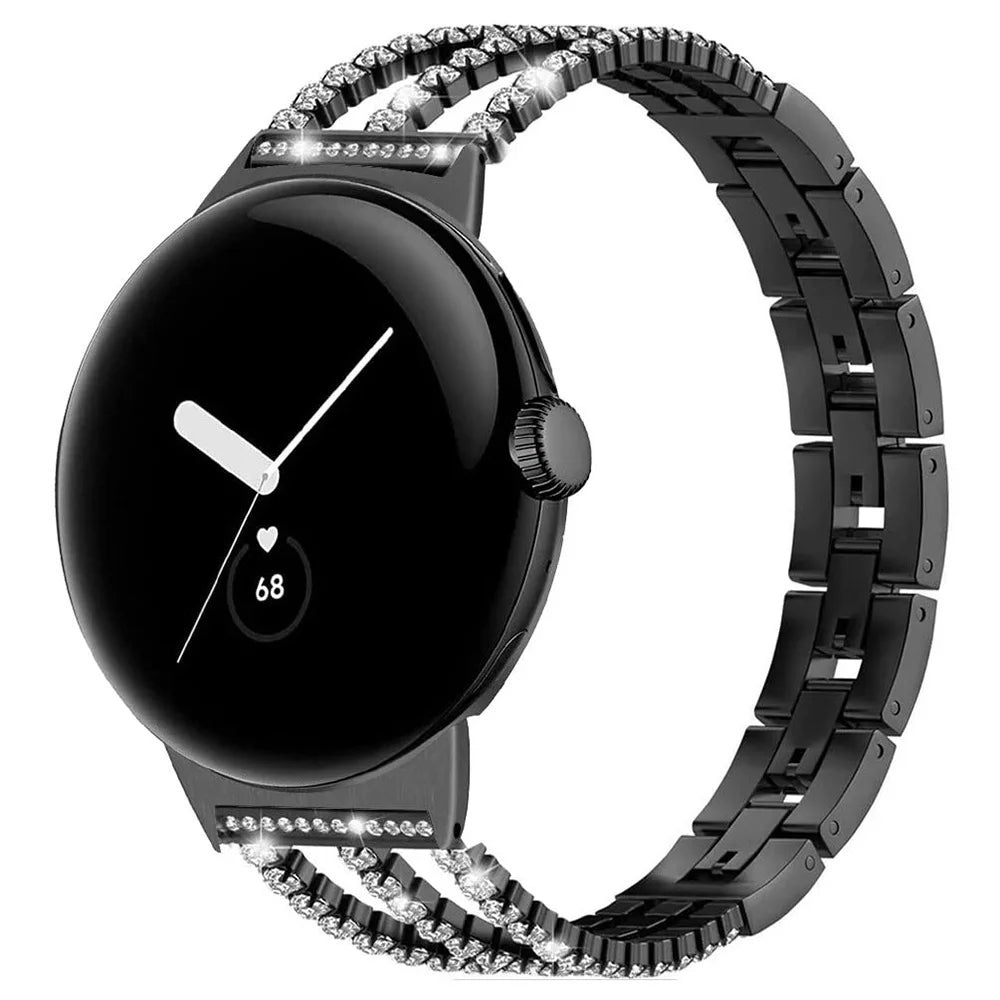 Armband für Frauen Google Pixel Watch 1, 2, 3, 4 41mm 45mm schwarz