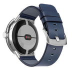 Armband für Google Pixel Watch aus braunem Leder 1, 2, 3, 41mm 45mm blau