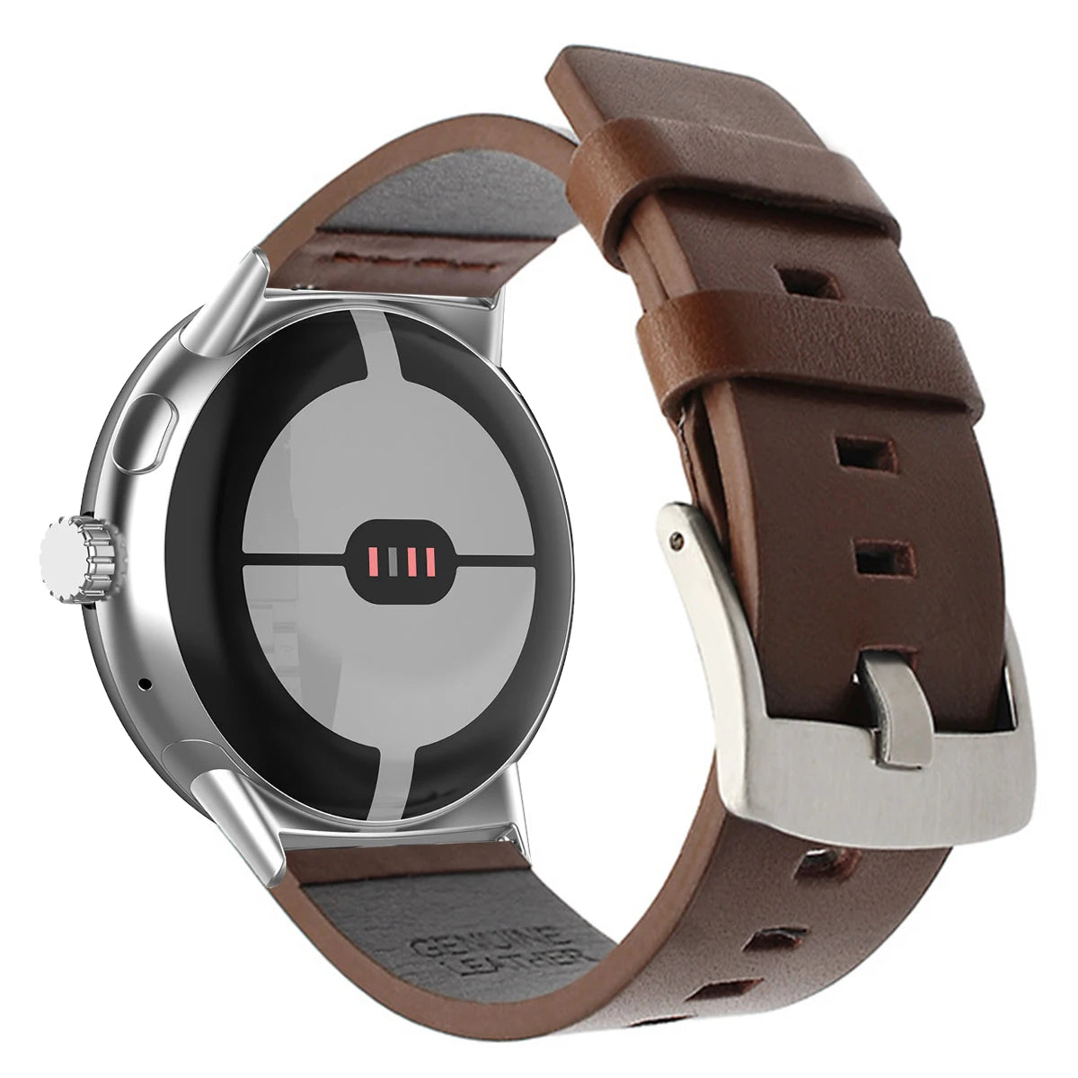 Armband für Google Pixel Watch aus braunem Leder 1, 2, 3, 41mm 45mm