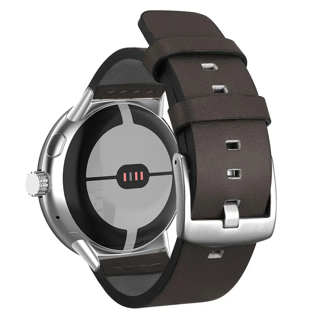 Armband für Google Pixel Watch aus braunem Leder 1, 2, 3, 41mm 45mm braun