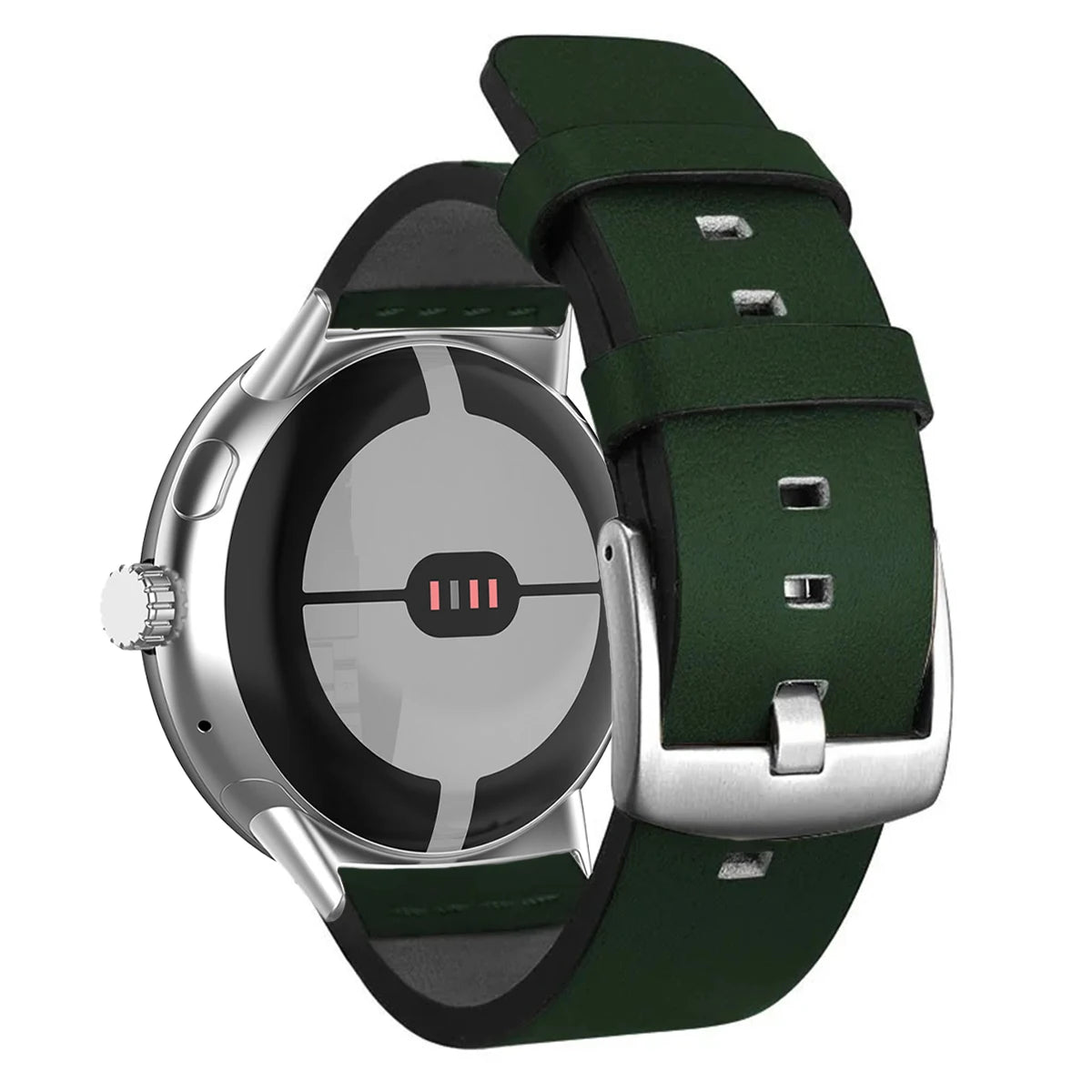 Armband für Google Pixel Watch aus braunem Leder 1, 2, 3, 41mm 45mm grün