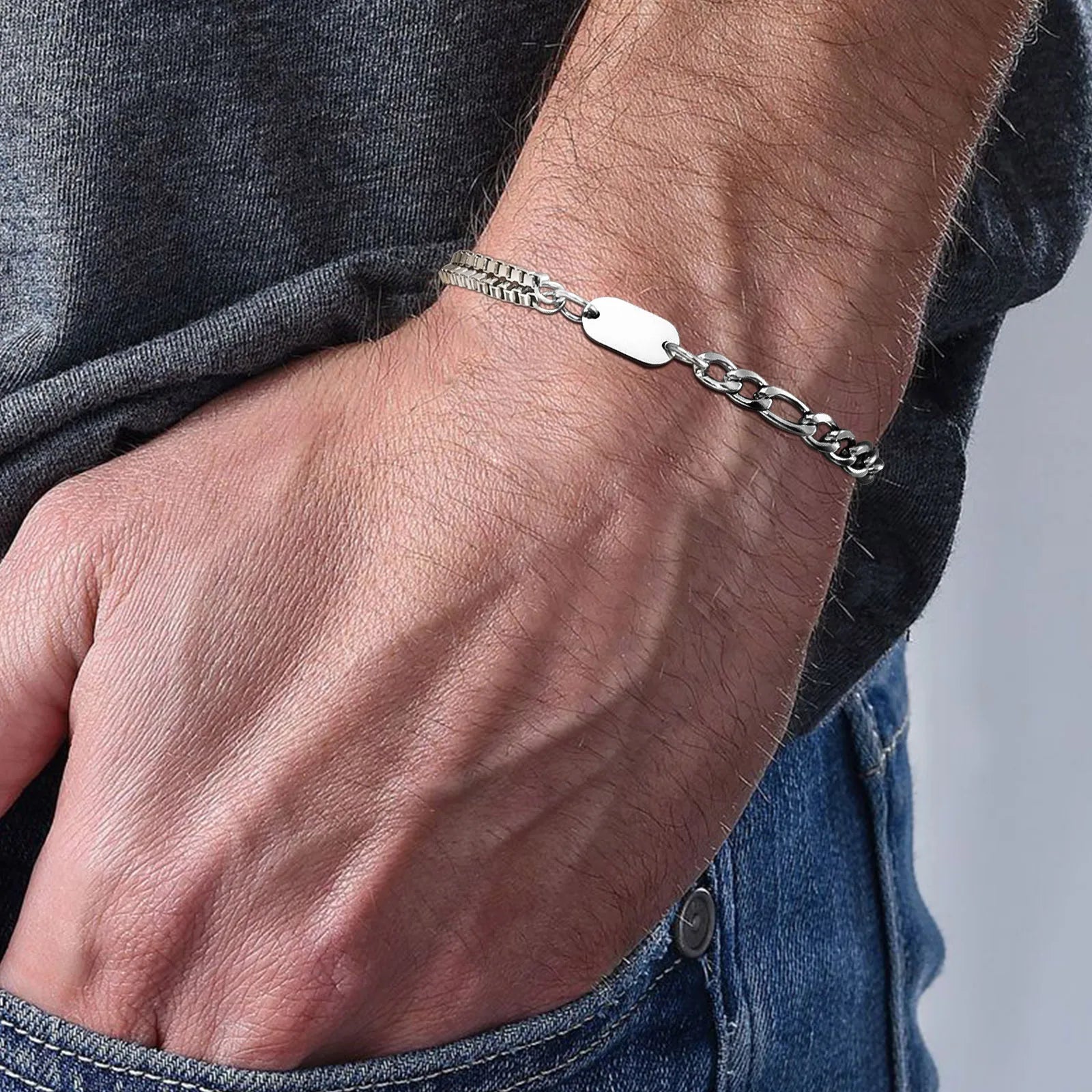 Armband für Herren mit Anfangsbuchstaben